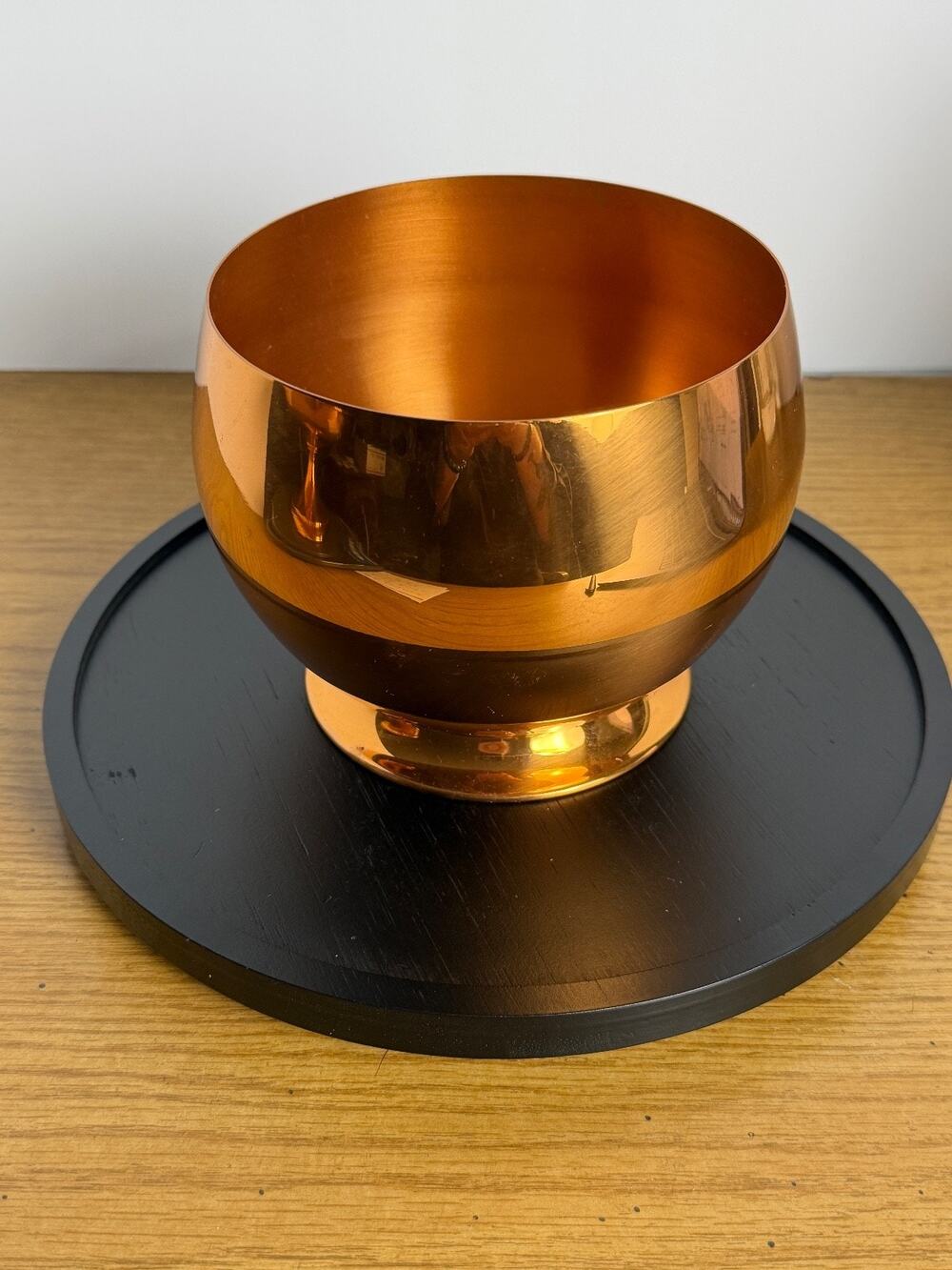 Vintage Coppercraft Guild Footed Copper Bowl Taunton Mass Mid Century Decor